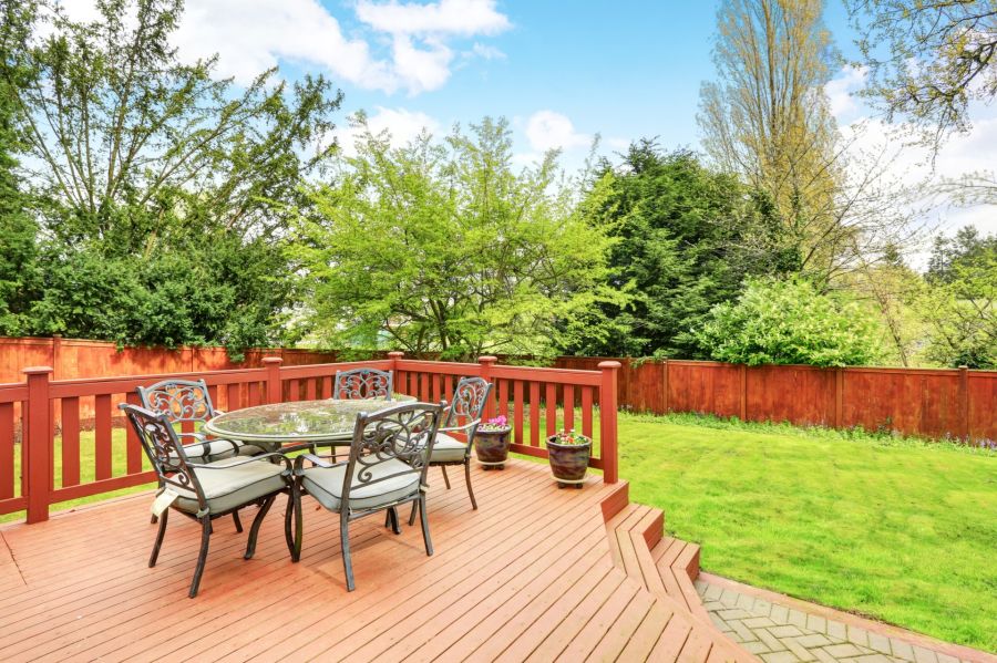 Deck staining by James River Remodeling