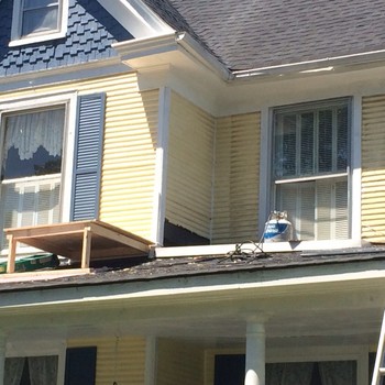Rehabbing an old Victorian home with rotted cornice and trim Hampton, VA 