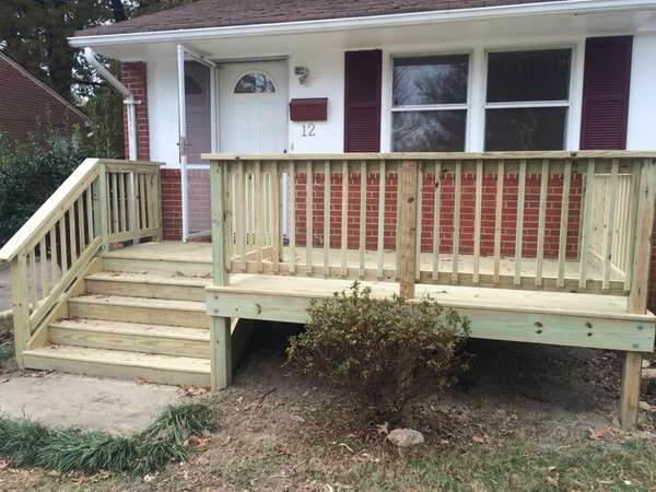 New Front Porch Deck by James River Remodeling in Hampton, VA (1)